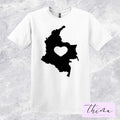 Colombia Mapa Negro T-shirt