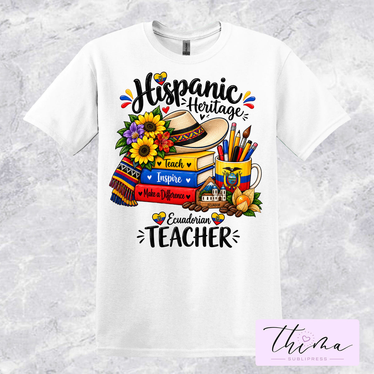 Hispanic Heritage Ecuadorian Teacher T-shirt