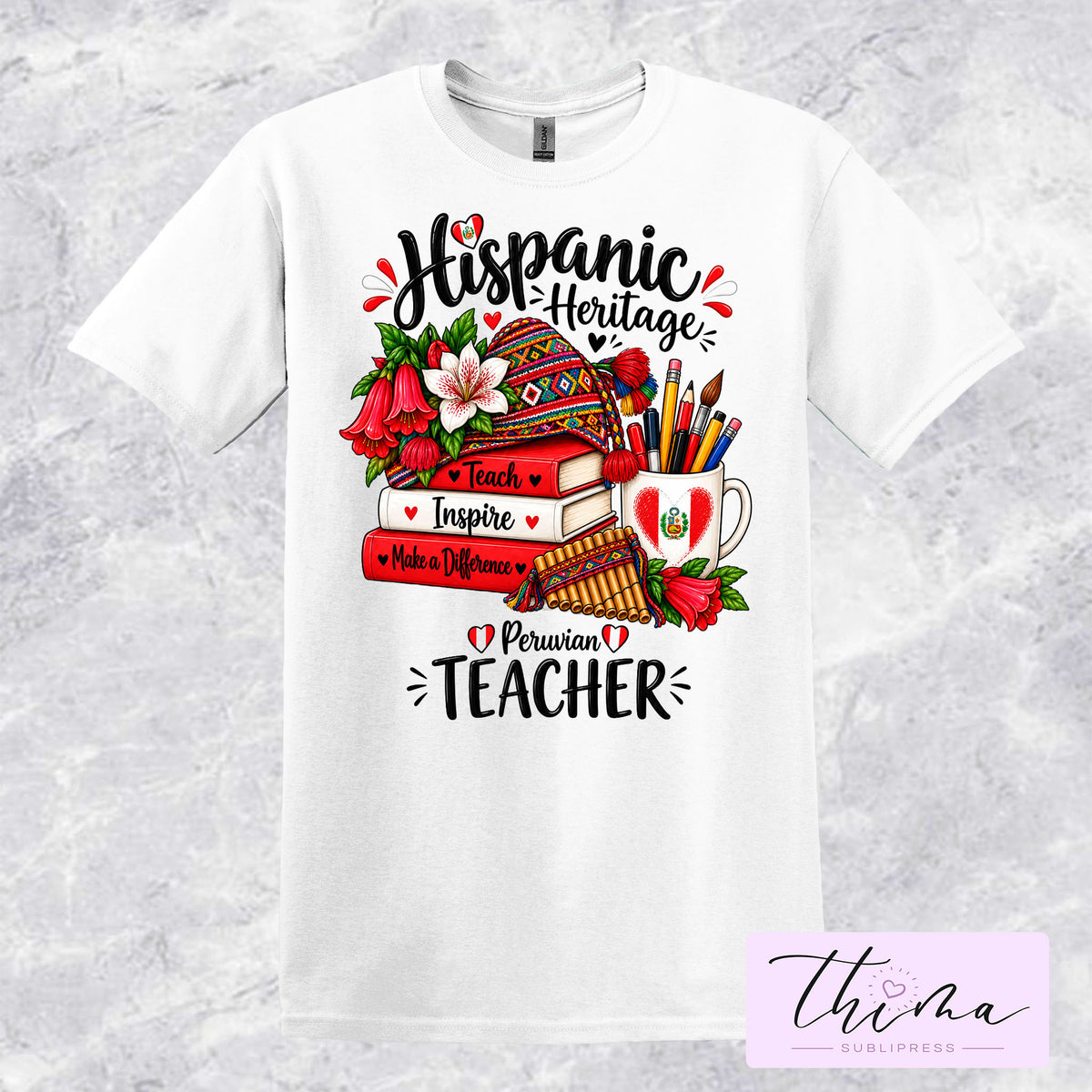 Hispanic Heritage Peruvian Teacher T-shirt