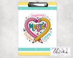 Maestra Pencils Heart Clipboard