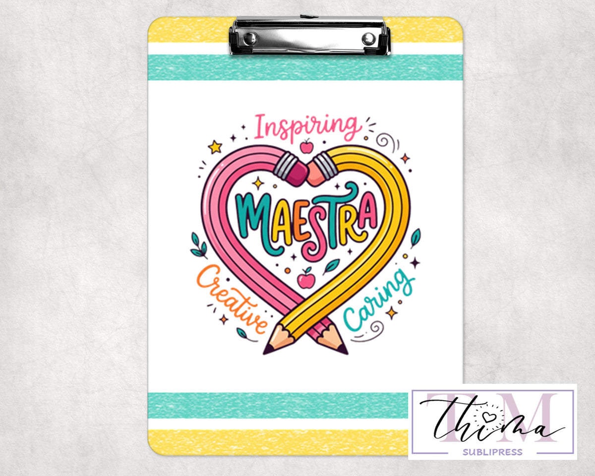 Maestra Pencils Heart Clipboard