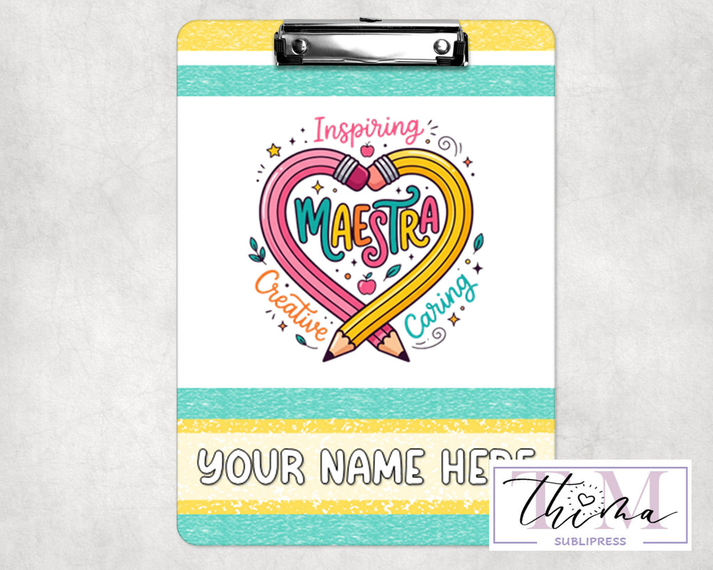 Maestra Pencils Heart Clipboard
