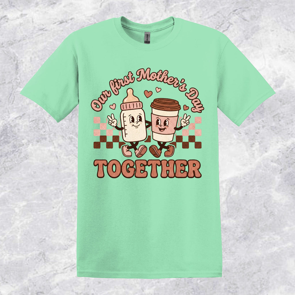 Our First Mother's Day Milk & Coffee T-shirt