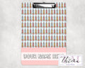 Pencils Pink Clipboard