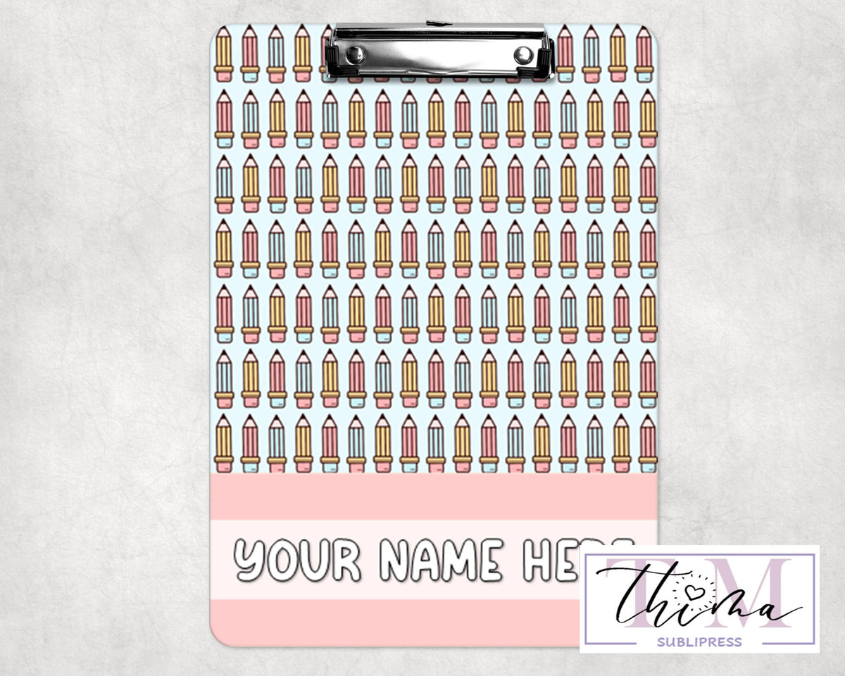 Pencils Pink Clipboard