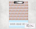 Pencils Blue Clipboard