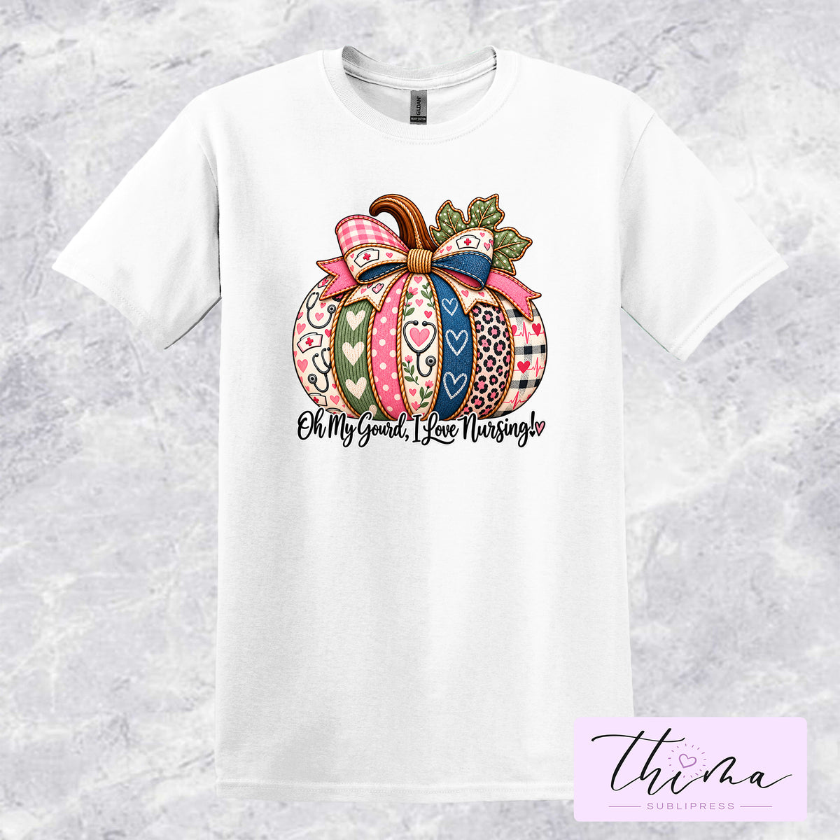 Pumpkin Quilt Nurse T-shirt